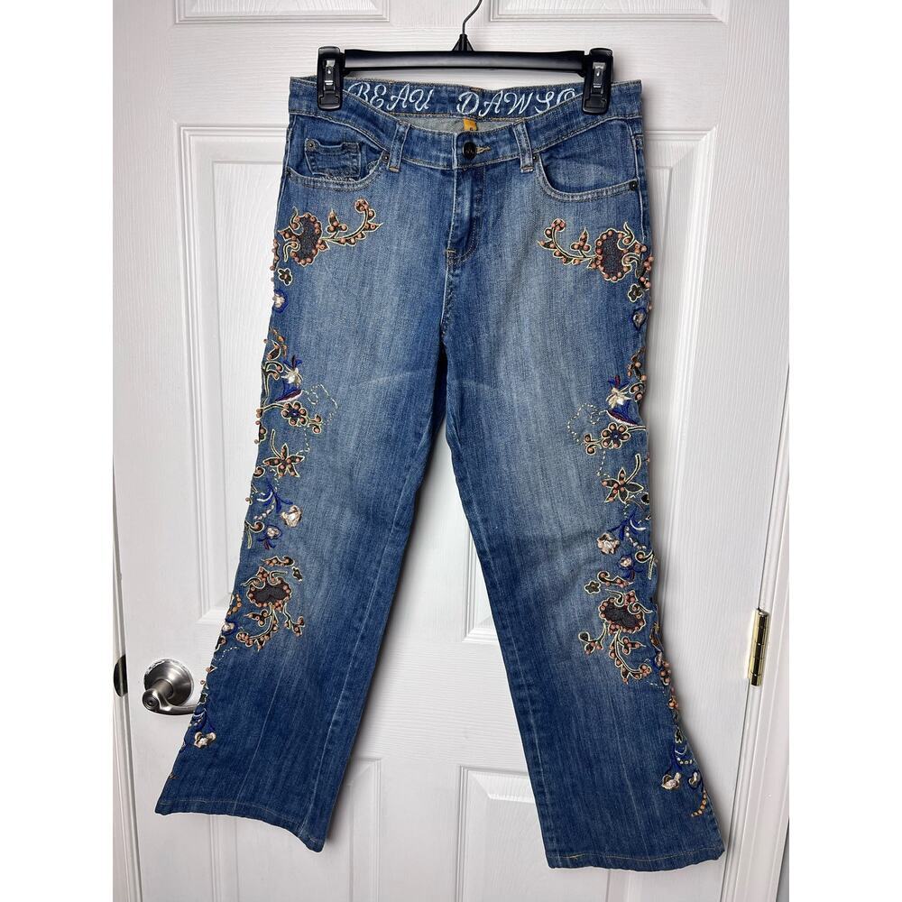 Beau Dawson Embroidered Beaded Women's Jeans Size 6